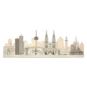 Köln Keln Colonia City Skyline Home Decor Legno Wall Art Germania Art Wall Decor Europa Viaggio Regalo Handcrafted 3D Wooden City Skyline Sign