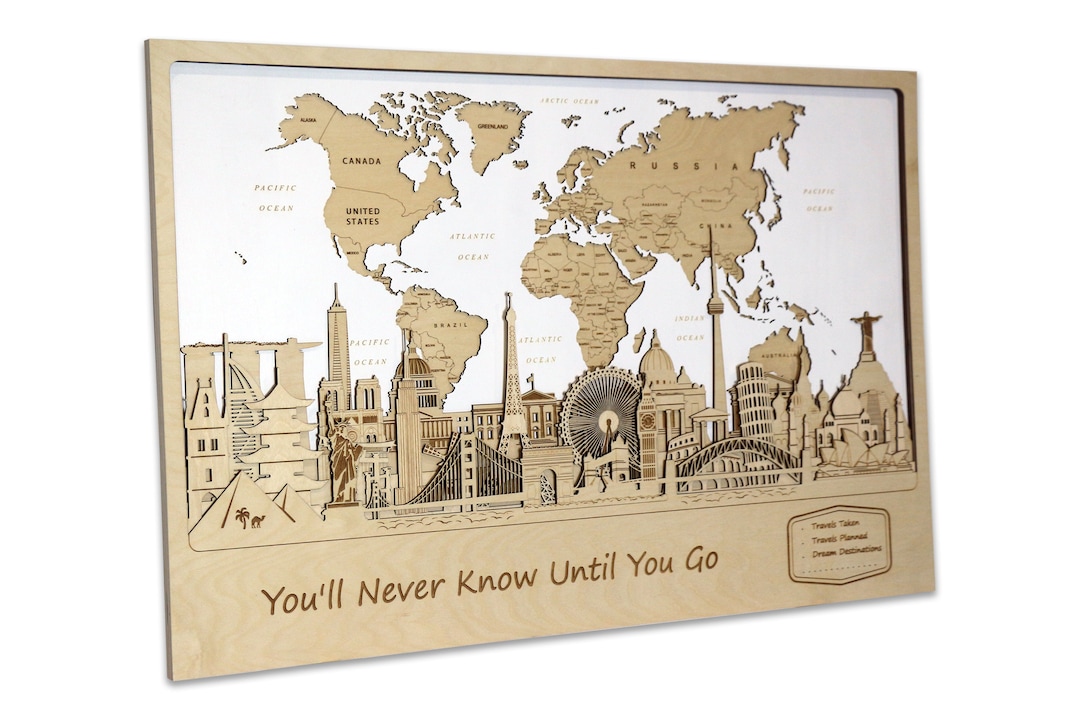 World Map Mark Locations Travel Gifts Wooden Wall Picture World Map Wood Wall Art Wooden Wall