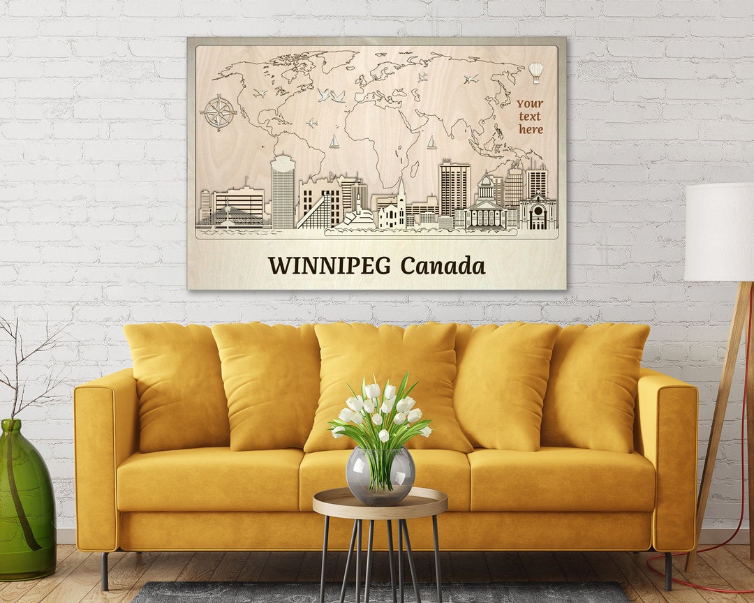 Winnipeg Skyline Wall Decor Canada Wall Art Personalized Family Gift