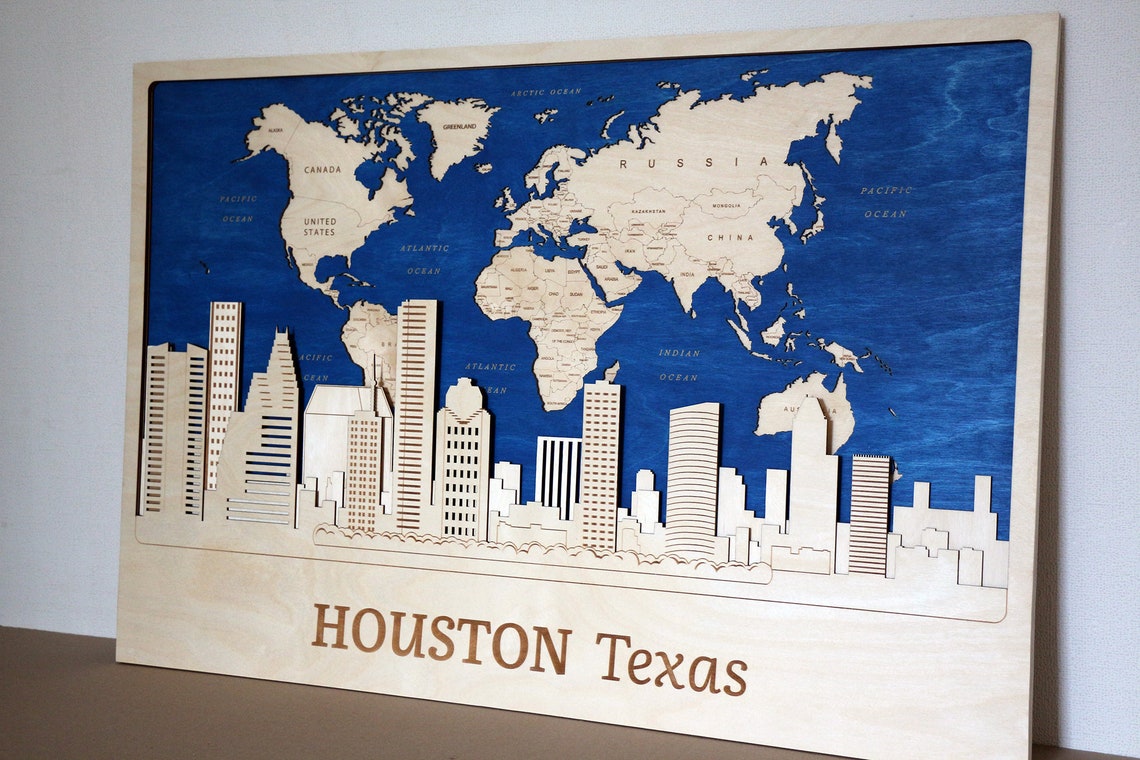 Houston Wall Decor Texas Wall Art Wood Wall Decor Wood Wall Etsy