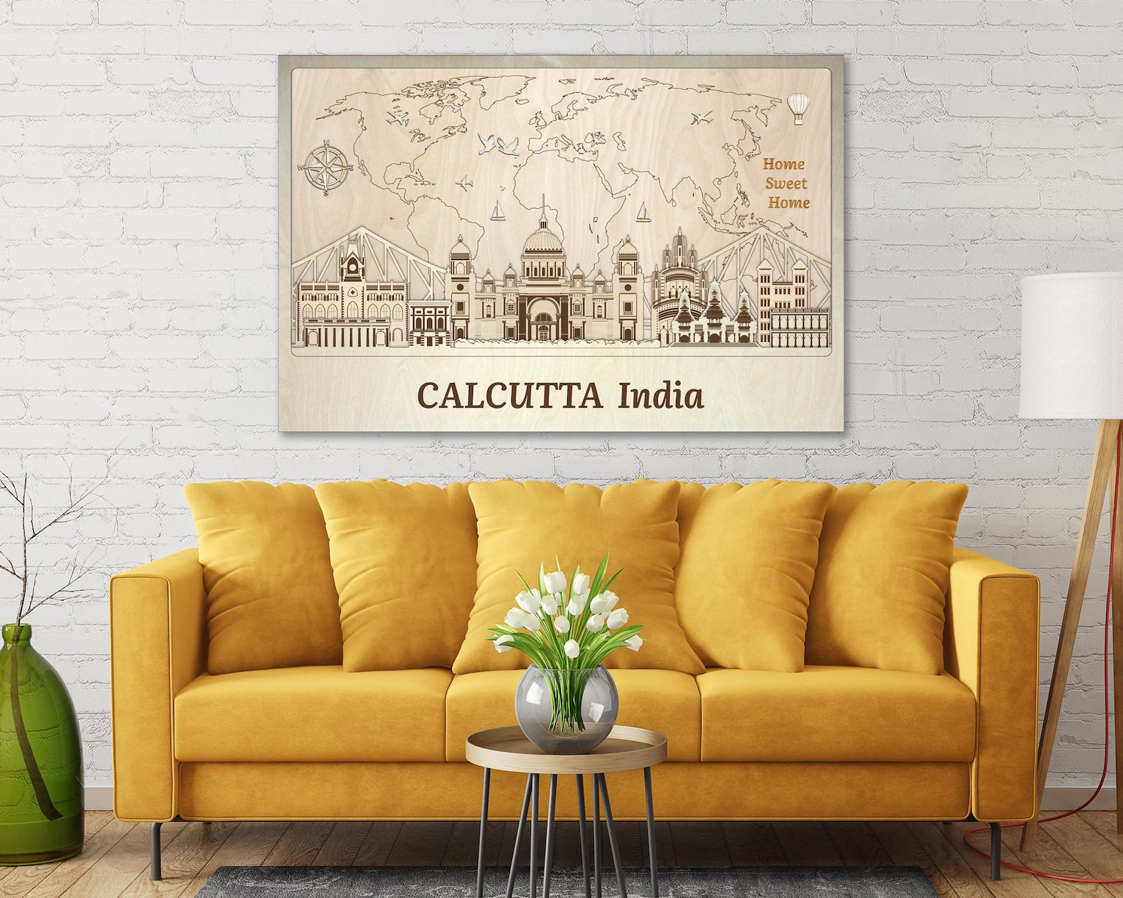 Calcutta Wood Wall Art Anniversary Custom Couple Wedding Gift Etsy