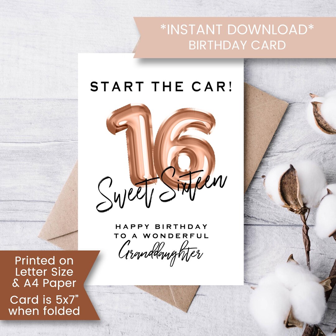 Biglietto Personalizzato Per Il 16° Compleanno Del Nipote, Biglietto - Foto 5