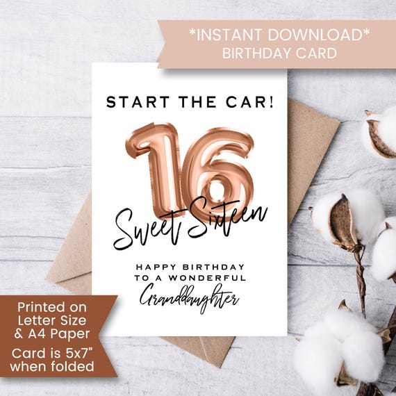 Stuff4 Divertente Biglietto Di Auguri Il 16° Compleanno Ragazzi E Ragazze Fumetti Biglietto Di Auguri Sorella Nipote Figlio Figlia Fratello Cugino Nipote 145mm Biglietto Di - Foto 8