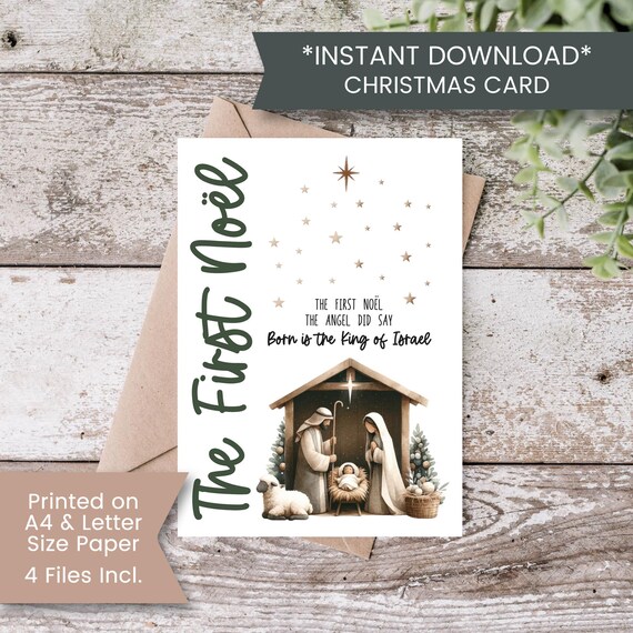 Eersida 100 Pcs Religious Nativity Christmas Card With