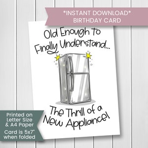 Cartão de aniversário engraçado para amigo, cartão de aniversário de piada para impressão para esposa, cartão de envelhecimento, aniversário de adulto, download instantâneo, digital