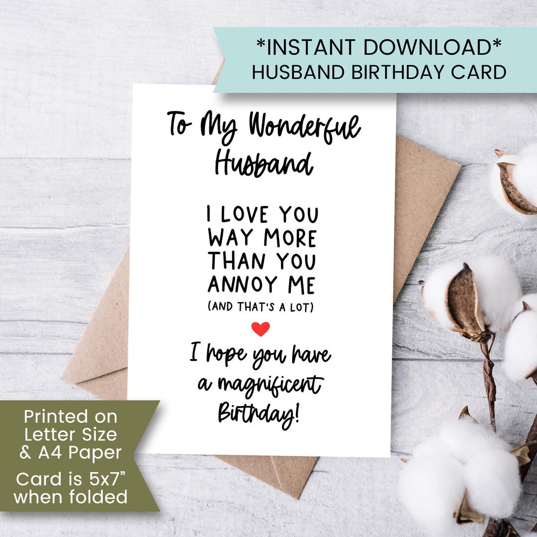 Husband Birthday Card - I Love You Tomatoes - Funny Happy Birthday