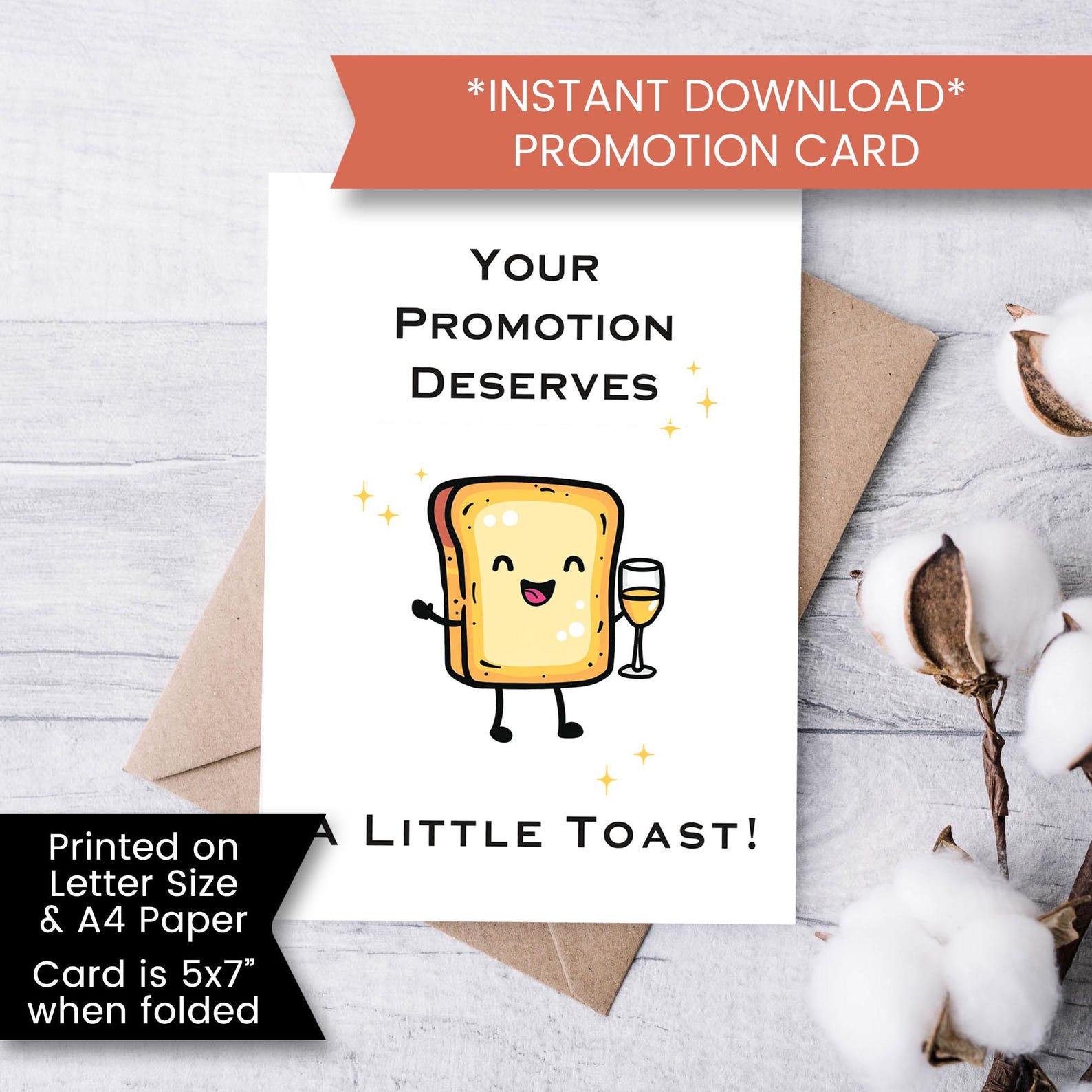 Funny Promotion Card for Her, Printable Congratulations Card for ...