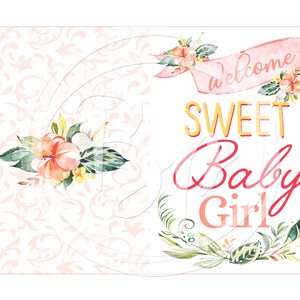 New Baby Card Girl, Printable New Baby Girl Card, New Baby, Welcome ...