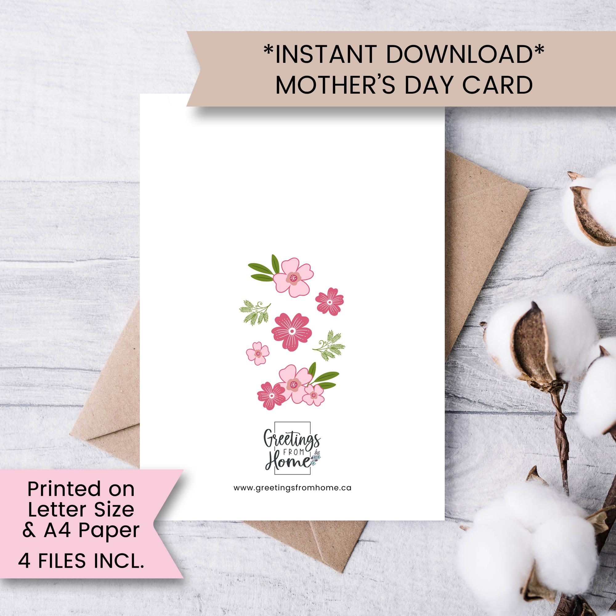Printable Funny Mothers Day Card for Mom, Mother's Day Funny Greeting ...