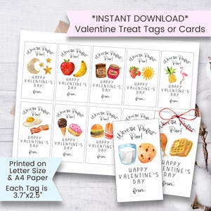 Etiquettes pour friandises Saint-Valentin, cartes de Saint-Valentin enfants imprimables, paires d'étiquettes parfaites, étiquettes Saint-Valentin, Saint-Valentin enfants, imprimable, numérique