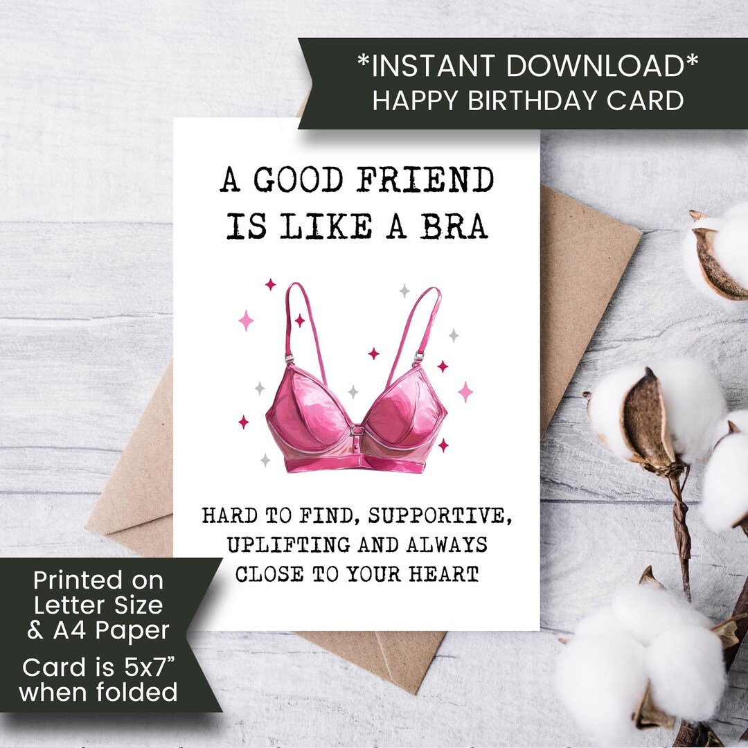 Printable Funny Birthday Card for Best Friend, for Her, Digital ...