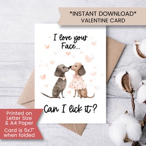 Lustige Valentinstag Karte für Mann druckbare, süße Hund paar Valentinstag für Frau, Valentinstag Karte für Freund, Sofort, digitaler Download