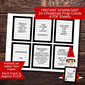 Notes elfes, notes d'elfes, cartes elfes, notes elfes imprimables, Noël, elfes, notes, imprimables