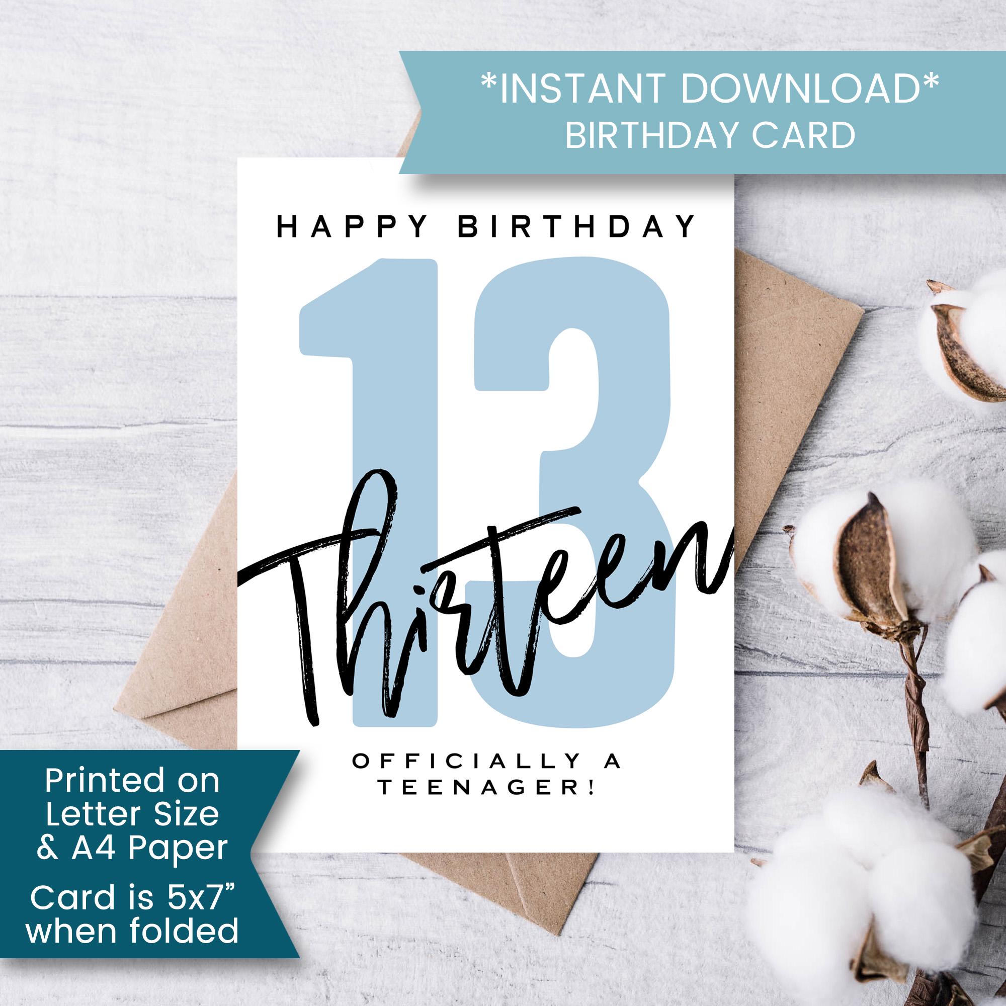 13歳の誕生日カード - Etsy 日本