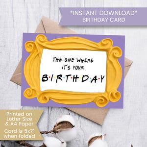 Aquele em que é seu cartão de aniversário para impressão, cartão de aniversário engraçado de amigos, cartão engraçado para mãe, para irmã, para tia, download digital