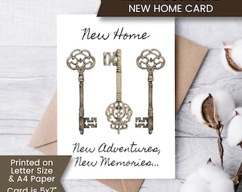 Karta z okazji nowego domu do druku, Karta z okazji parapetówki dla syna, Gratulacje dla nowego właściciela domu, Kartka z okazji przeprowadzki dla przyjaciela, Natychmiastowe, Cyfrowe pobranie