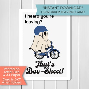 Tarjeta de despedida divertida para compañeros de trabajo, despedida de amigos del trabajo, tarjeta de nuevo trabajo, tarjeta de felicitación divertida, imprimible, digital, descargable
