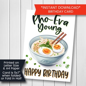 Lustige Geburtstagskarte für Teenager, für Frau, lustige Pho Geburtstagskarte für Freund, für Kollegen, lustiges Wortspiel Karte, digitaler Download