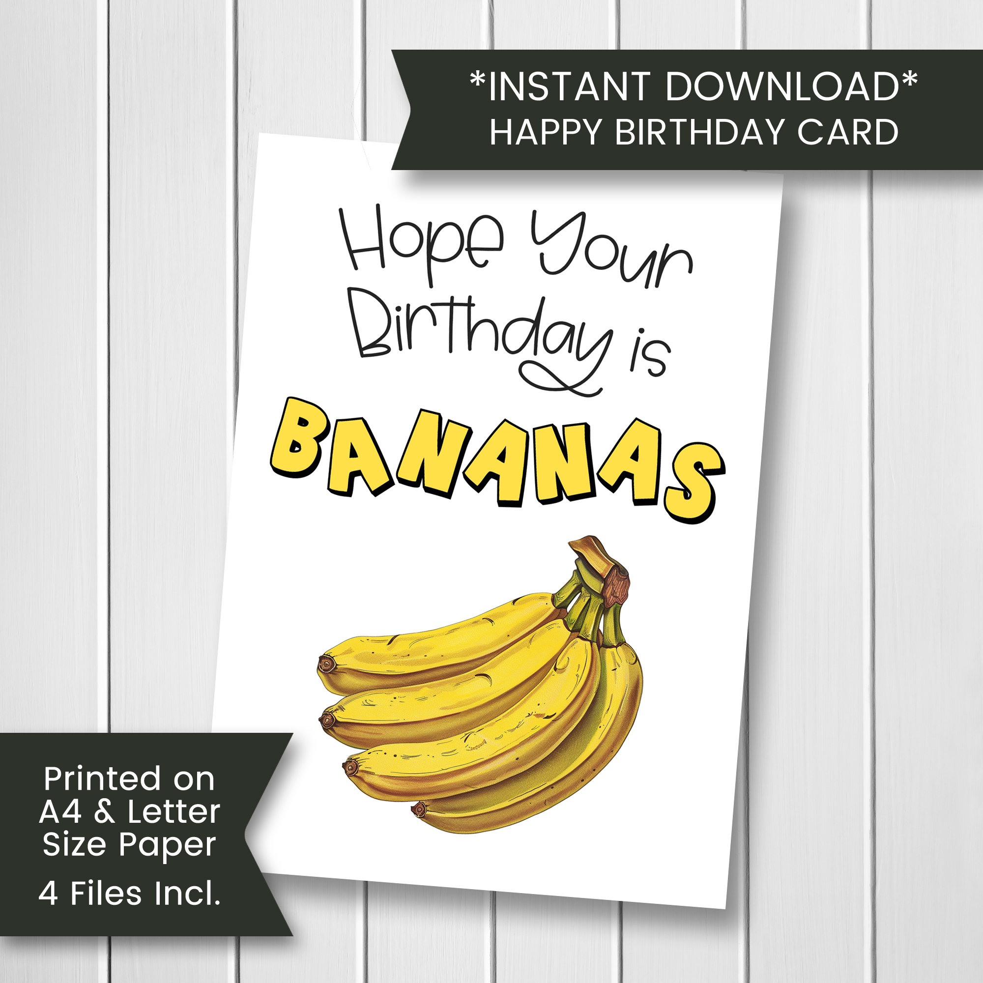 Banana birthday card - Etsy België, image size:2000x2000