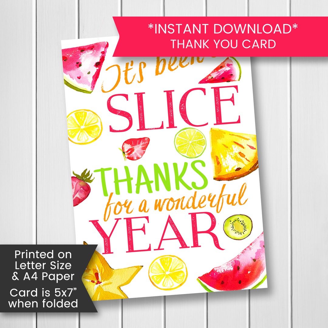 Printable Year End Thank You Card for Teacher, Thank You Card, Year End Teacher Card, It's Been ...