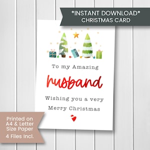 Weihnachtskarte Mann, Weihnachtskarte für Mann, Weihnachtsgeschenk für Mann, Für Ihn, Sofort Download, Digital Download