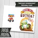 Monster Truck Card, Printable Monster Truck Birthday Card, Monster ...