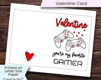 Gamer Valentines Card for Boyfriend, Gamer Valentines Day Card, Video Game Lovers Valentine Card, Video Game, Printable Digital Download
