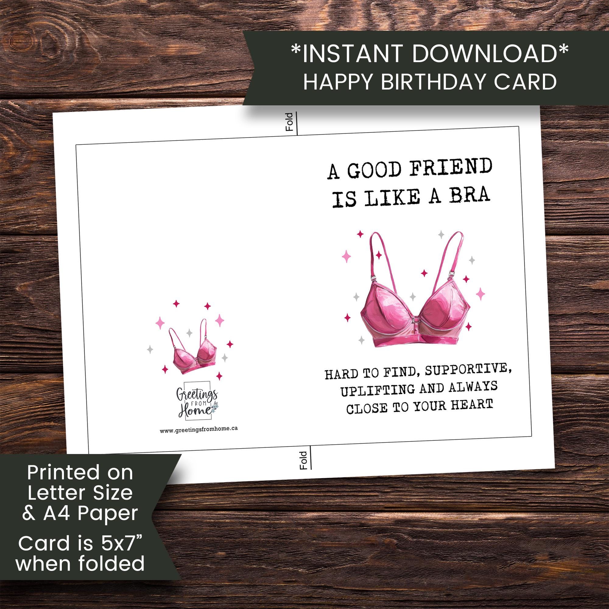 Printable Funny Birthday Card for Best Friend, for Her, Digital ...