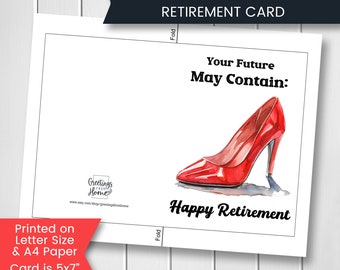 Printable Retirement Card for Coworker, Funny Happy Retirement Card For Work Friend For Colleague For Her, Retirement Gift, Digital Download