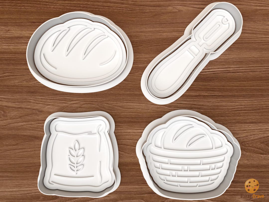Bread Baking Cookie Cutter Set STL File – 3D Printing Digital File ...