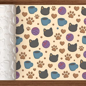File STL per rullo testurizzato per Cat Cafe – File digitale per stampa 3D – Download immediato