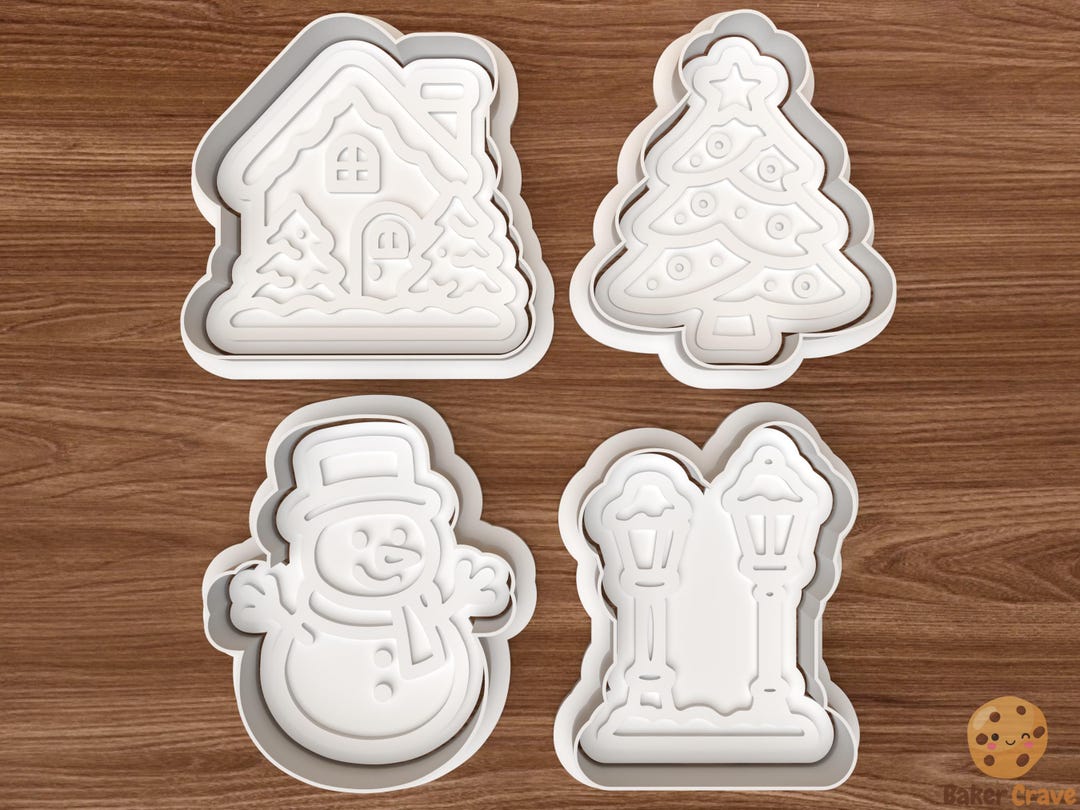 Christmas Town Cookie Cutter Set STL File – 3D Printing Digital File ...