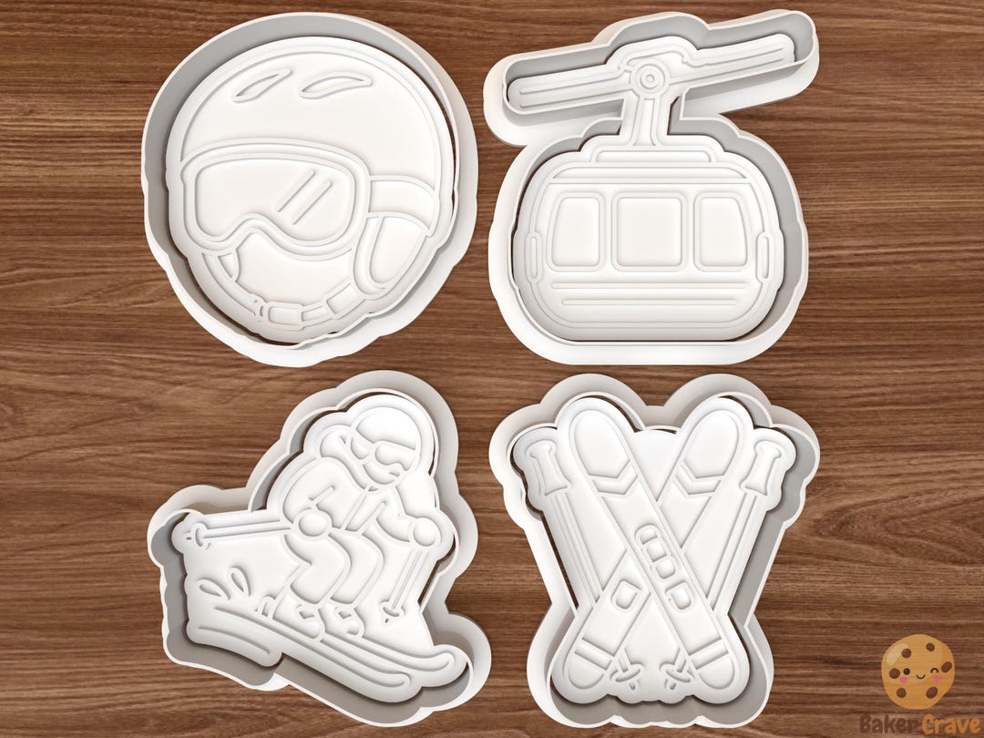 Ski Cookie Cutter Set STL File – 3D Printing Digital File – Instant ...