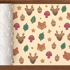 Woodland Forest Animals Textured Roller STL File – 3D Printing Digital File – Instant Download