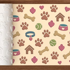 Rullo testurizzato per cani - File STL per stampa 3D - Download immediato