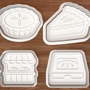 Juego de cortadores de galletas con forma de puesto de pastel de granjero – Archivo digital para impresión 3D – Descarga instantánea