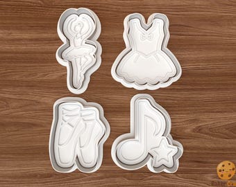 Balletkoekjessnijderset STL-bestand – 3D-print digitaal bestand – direct downloaden