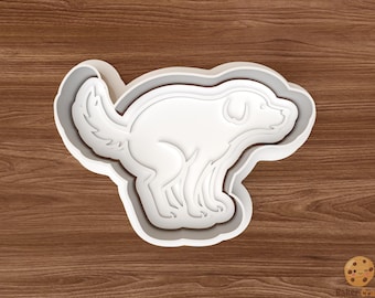 Pooping Dog Cookie Cutter STL File – 3D Printing Digital File – Instant Download