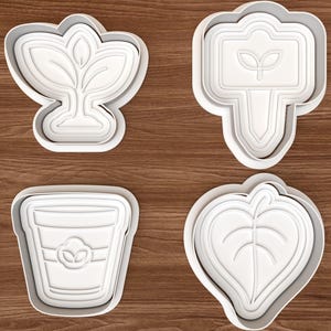 Plant Lover Cookie Cutter Set – 3D Printing Digital File – Instant Download