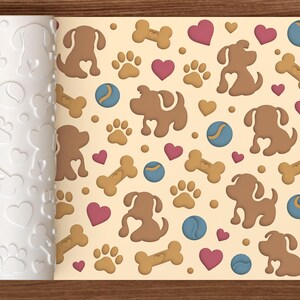 File STL per rullo testurizzato Puppy Love – File digitale per stampa 3D – Download immediato