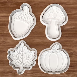 Autumn Fall Cookie Cutter Set – 3D Printing Digital File – Instant Download