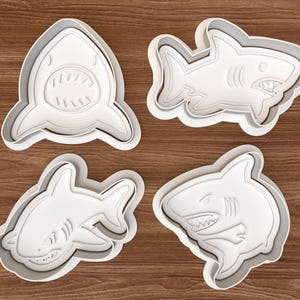 Shark Cookie Cutter Set STL – 3D Printing Digital File – Instant Download