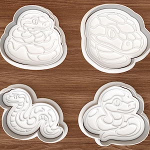 Snake Cookie Cutter Set – 3D Printing Digital File – Instant Download