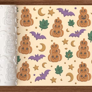 Jack O Lantern Stack Textured Roller STL File – 3D Printing Digital File – Instant Download