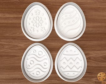 Easter Egg Cookie Cutter Set STL File – 3D Printing Digital File – Instant Download