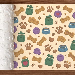 Rullo testurizzato per biscotti per cani - File STL per stampa 3D - Download immediato