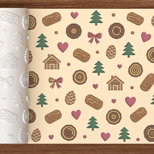 Rustic Woodland Cabin Textured Roller STL File – 3D Printing Digital File – Instant Download