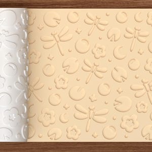 Dragonfly Pond Textured Roller STL File – 3D Printing Digital File – Instant Download