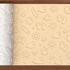 Beach Summer Textured Roller STL File – 3D Printing Digital File – Instant Download