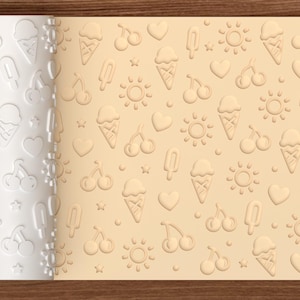Summer Treats Textured Roller STL File – 3D Printing Digital File – Instant Download
